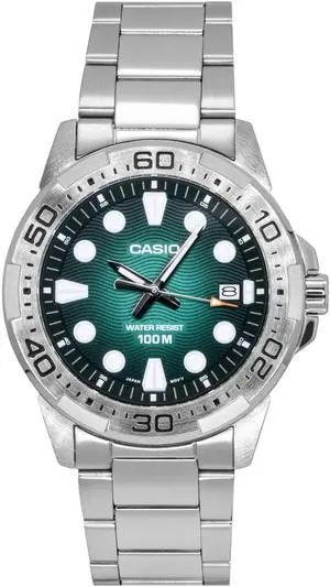 Casio Standard Analog Green Dial Quartz Sports 100M Men's Watch MTD-140D-3AV