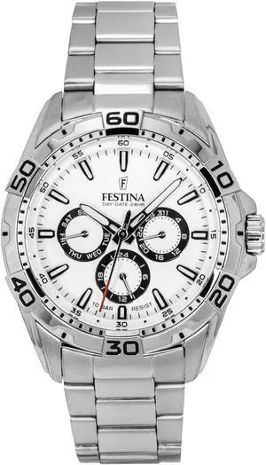Festina White Dial Quartz Casual 100M Men's Watch F20623-1 Festina White Dial Quartz Casual 100M Men's Watch F20623-1