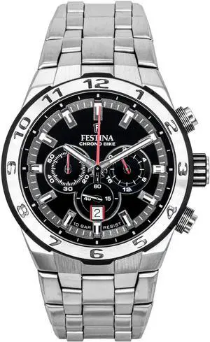 Festina Chrono Bike Chronograph Black Dial Quartz 100M Men's Watch F20670-6