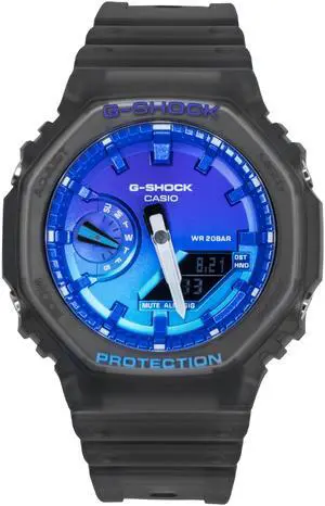 Casio G-Shock Blue Dial Quartz Sports 200M Men's Watch GA-2100FLS-8A2