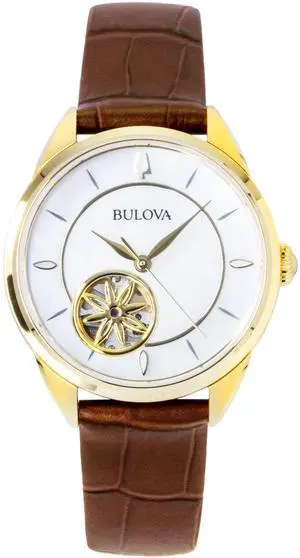 Bulova Sutton Mother Of Pearl Dial Automatic Casual Women's Watch 97L179