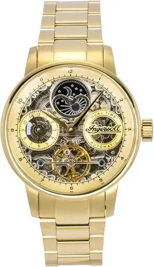 Ingersoll The Jazz Gold Skeleton Dial Automatic Casual Men's Watch I07711