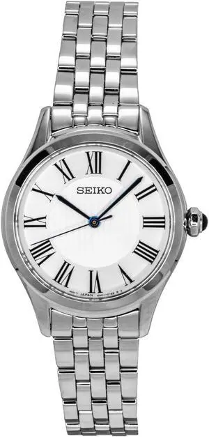 Seiko Classic Stainless Steel Silver Dial Quartz SUR609P1 Women's Watch