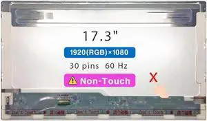 Screen Replacement for ASUS Rog GL752 GL752V GL752VW GL752VW-DH71 FHD 1920x1080 30 pin LCD Non-Touch Screen Display Panel