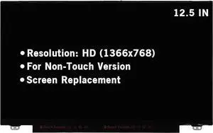 Screen Replacement for Dell Latitude 12 5290 7280 7290 5280 5288 E7280 E7290 02HY74 2HY74 P28S P28S001 HD 1366x768 30Pin Non-Touch LED LCD Display Screen Panel (Only for Non Touch)