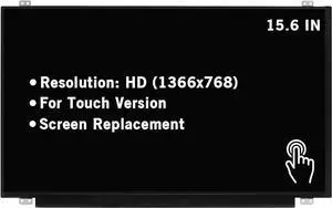 Screen Replacement for Dell Inspiron 3593 Touch WXGA HD 1366x768 40Pin LED LCD Display Screen Panel (Touch Model only, NOT Work for Non-Touch)