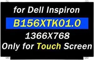 Screen Replacement for Dell Inspiron 15 5576 5577 3555 5551 5552 5555 5558 5559 Series HD 1366x768 60HZ 40Pins LED LCD Touch Screen Laptop Panel(Only for Touch Screen)