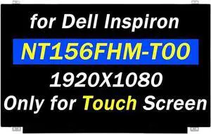 Screen Replacement for Dell Inspiron 15 3593 5576 5577 5558 P75F DP/N TF86G 0TF86G FHD 1920X1080 60HZ 40PIN LCD LED Touch Screen Laptop Panel (Only for Touch Screen)