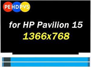 Replacement for HP 15-dw0036wm 15-dw0038wm 15-dw2025cl 15-dw3013dx L52001-001 60HZ 40Pins 1366X768 LCD Touch Screen Laptop Panel