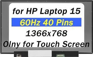 Replacement for HP Laptop 15-EF0023DX 9YF67UA 15-EF2013DX 6A2P0UA 15-EF1073WM 234X5UA 15Z-EF2000 15Z-EF3000 15-EF1076NR 9VE39UA 40Pins 1366x768 LCD Touch Screen Laptop Panel
