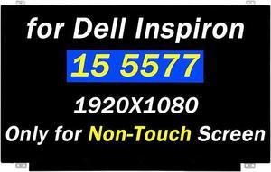 Screen Replacement for DELL INSPIRON 15 5565 5568 5577 Series P66F P66F001 28H80 028H80 798933-007 5D10H15380 FHD 1920X1080 LED LCD Screen (Only for Non-Touch Screen)