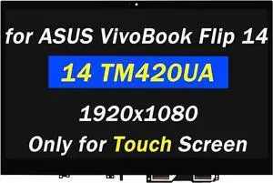 Screen Replacement  for ASUS VivoBook Flip 14 TM420UA TM420 TM420UA-WS51T TM420IA-DB51T TP420UA-2K TM420UA-EC003R FHD 1920X1080 LED LCD Display Digitizer Touch Screen