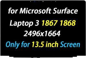 Screen Replacement for Microsoft Surface Laptop 3 1867 1868 (2019) 2256x1504 LCD Display Touch Screen Digitizer Assembly (Only for 13.5 inch Screen)