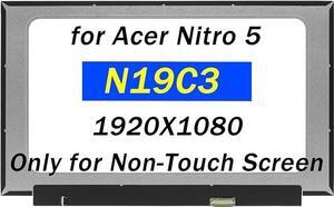 Screen Replacement for Acer Nitro 5 N19C3 AN515-54-5812 A515-46-R14K A515-46-R3UB A515-54-37U3 30PIN FHD 1920X1080 LED LCD Display Screen Digitizer Panel (Only for Non-Touch Screen)