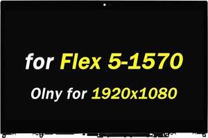 Replacement for Lenovo Flex 5-1570 80XB 81CA 81CA0008US 81CA0009US 80XB0008US FHD 1080P LCD Touch Screen Digitizer Assembly Bezel with Control Board (Not for Flex 5-15 15IIL05 5-14IIL05)