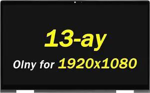 Replacement for HP Envy x360 13-ay 13z-ay 13z-ay0xx 13z-ay1xxx 13-ay0055cl 13-ay0021nr 13-ay0067nr 13-ay0075nr L94493-001 L94495-001 FHD 1920X1080 LCD Touch Screen + Bezel Display Assembly