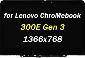 Original New Screen Replacement for Lenovo 300e ChroMebook Gen 3 82JB 82JC 82JB0000US 5D11C95891 5D11M35206 HD 1366X768 LED LCD Display Digitizer