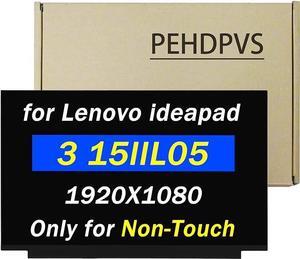 for Lenovo ideapad 3 15IIL05 81WE 81WE006KUS Screen Replacement 5D10R29527 IPS 30pins FHD LCD Replacement Screen Display (Non-Touch Screen)