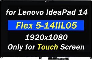 5D10S39641 New Replacement for Lenovo IdeaPad Flex 5-14 5-14IIL05 5-14ITL05 5-14ALC05 5-14ARE05 81X2 81WS 81X1 82HU Series 5D10S39642 FHD IPS LCD Touch Screen Assembly