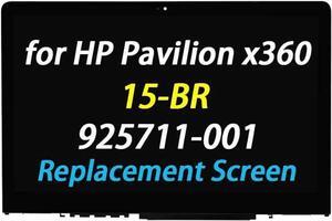 Screen Replacement for HP Pavilion x360 15-br 15-br000 15-br100 15-br010NR 15-br018NA 15-br052OD 15-br077NR 15-br080WM 15-BR095MS Series FHD 1920X1080 LCD Touch Display