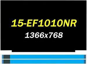 Screen Replacement for HP Notebook 15-EF1010NR 15-EF1020NR 15-EF1007CA 15-EF1003DS 15-EF1004DS 40Pins 1366X768 LCD Touch Screen Laptop Panel(Only for Touch Screen)