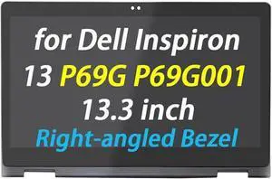 Replacement for Dell Inspiron 13 5368 i5368 LCD Screen 5378 i5378 LCD Digitizer 5379 i5379 LCD Display P69G P69G001 (40 Pins Connector) 1920X1080 LCD Touch Screen Assembly Bezel
