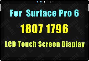 Replacement for Microsoft Surface Pro 6 1807 1796 LCD Touch Screen Display Digitizer Assembly with Touch Plate