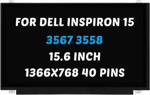 NUOLAISUN Replacement for Dell Inspiron 15 3567 3558 LCD Screen for P47F001 Display NT156WHM-T00 B156XTK01.0 HD 1366X768 15.6 " 40 Pins 60Hz LED Display Digitizer Panel (for Touch Screen Only)