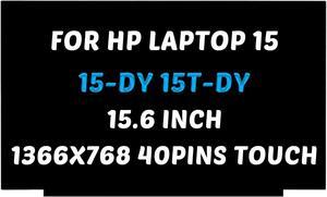 NUOLAISUN L63569-001 Replacement for HP 15-DY0013DX 15-DY1023DX 15-DY0010DS LCD Screen 15-DY1032WM 15-DY1731MS 15-DY1751MS HD 1366x768 15.6 " 40 Pins 60Hz LED Display Panel (for Touch Screen Only)