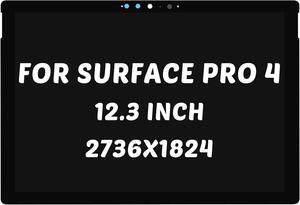 Replacement for Microsoft Surface Pro 4 1724 LCD Screen for Surface Pro 4 Display M1010537-003 Digitizer 2736x1824 12.3 inch LED Screen Digitizer Assembly with LCD Flex Conversion