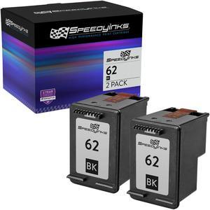 Speedy Inks Remanufactured Ink Cartridge Replacement for HP 62 C2P04AN (Black, 2-Pack) Compatible with HP Officejet 5740 HP ENVY 5660 7640 8045 7645 5742 5640 5665 5745 HP OfficeJet 5741 5663 and more