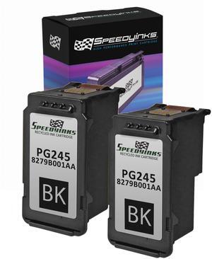 Speedy Inks Remanufactured Ink Cartridge Replacement for Canon Part Number PG-245XL 8278B001AA High-Yield (Black, 2-Pack) Compatible with MX492 MG2420 MG2520 MG2920 MG2922 MG2924 MX492 iP2820