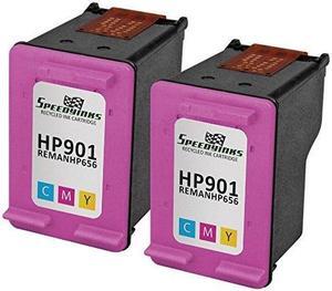 SPEEDYINKS Remanufactured Ink Cartridge Replacement for HP 901 (Color, 2 Cartridge Pack) Compatible with the following HP Printer Model HP OfficeJet J4540
