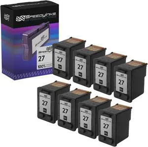 Speedy Inks Remanufactured Ink Cartridge Replacement for HP 27 (Black, 8-Pack)