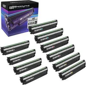 Speedy Inks Compatible Toner Cartridge Replacement for HP 650A (4 Black, 2 Cyan, 2 Magenta, 2 Yellow, 10-Pack)