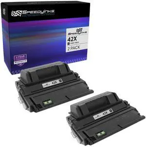 SPEEDYINKS Compatible Toner Cartridge Replacement HP 42X High Yield (Black 2-Pack) for HP LaserJet / Multifunction printers 4250, 4250tn, 4250dtn, 4350, 4350tn, 4250dtnsl, 4350dtn, 4250n, 4350dtnsl SPEEDYINKS Compatible Toner Cartridge Replacement HP 42X High Yield (Black 2-Pack) for HP LaserJet / Multifunction printers 4250, 4250tn, 4250dtn, 4350, 4350tn, 4250dtnsl, 4350dtn, 4250n, 4350dtnsl