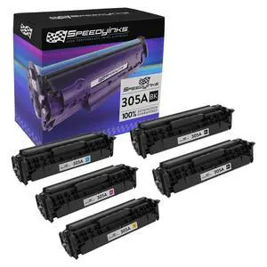 SPEEDYINKS Toner Cartridge Replacement for HP 305A (2, Black, 1 Cyan, 1 Magenta, 1 Yellow, 5-Pack) HP305A For HP LaserJet & LaserJet Pro: 300 Color MFP M375nw, 400 Color M451dn SPEEDYINKS Toner Cartridge Replacement for HP 305A (2, Black, 1 Cyan, 1 Magenta, 1 Yellow, 5-Pack) HP305A For HP LaserJet & LaserJet Pro: 300 Color MFP M375nw, 400 Color M451dn