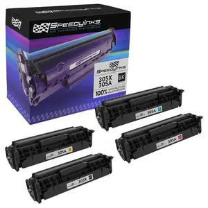SPEEDYINKS Toner Cartridge Replacement for HP 305A/X (1 High Yield Black, 1 Cyan, 1 Magenta, 1 Yellow, 4-Pack) HP305A HP LaserJet & LaserJet Pro: 300 Color MFP M375nw, 400 Color M451dn SPEEDYINKS Toner Cartridge Replacement for HP 305A/X (1 High Yield Black, 1 Cyan, 1 Magenta, 1 Yellow, 4-Pack) HP305A HP LaserJet & LaserJet Pro: 300 Color MFP M375nw, 400 Color M451dn