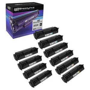 SPEEDYINKS Toner Cartridge Replacement for HP 305A/X (4 High Yield Black, 2 Cyan, 2 Magenta, 2 Yellow, 10-Pack) HP305A For HP LaserJet Pro 300 Color MFP M375nw, 400 Color M451dn SPEEDYINKS Toner Cartridge Replacement for HP 305A/X (4 High Yield Black, 2 Cyan, 2 Magenta, 2 Yellow, 10-Pack) HP305A For HP LaserJet Pro 300 Color MFP M375nw, 400 Color M451dn