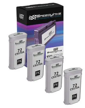 SPEEDYINKS Replacements for HP 72 Ink Cartridge C9370A High Yield (Photo Black, 4-Pack) DesignJet T1100, T1120, T1200, T610, T620, T770, SD Pro MFP, T1100ps, T1120 SD-MFP, T1120ps SPEEDYINKS Replacements for HP 72 Ink Cartridge C9370A High Yield (Photo Black, 4-Pack) DesignJet T1100, T1120, T1200, T610, T620, T770, SD Pro MFP, T1100ps, T1120 SD-MFP, T1120ps