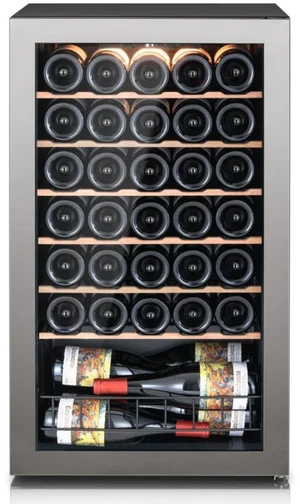 Ca'Lefort 34 Bottle Wine Cooler Refrigerator, 3.35 Cu.ft Mini Wine Cellar Wine Fridge with Glass Door, 3-Color LED, 37-65°F Digital Temperature Control, Freestanding/Under Counter for Home Bar Office Ca'Lefort 34 Bottle Wine Cooler Refrigerator, 3.35 Cu.ft Mini Wine Cellar Wine Fridge with Glass Door, 3-Color LED, 37-65°F Digital Temperature Control, Freestanding/Under Counter for Home Bar Office