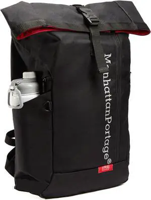 MANHATTAN PORTAGE REFLECTIVE PACE LAPTOP BACKPACK, 18 INCHES LAPTOP BACKPACK, 18-INCH LAPTOP BACKPACK WITH ADJUSTABLE STRAPS AND SPACIOUS COMPARTMENT, BLACK