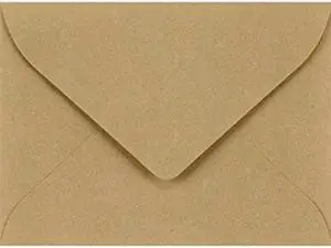 LUXPaper #17 Mini Envelopes | 2 11/16" x 3 11/16" | Grocery Bag Brown | 70lb. Text | 1,000 Qty