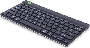R-Go Compact Keyboard Bluetooth, with Break Software, Ergonomic Flat Design, Anti-RSI, Compatible with Windows/Android/Mac OS, QWERTY (US), Black