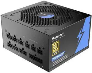 Superer 750W PSU Power Supply Fully Modular, 80 Plus Gold, Low Noise, Japanese Capacitors, (CE Safety Certified) 750 watt