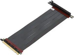 LINKUP - Ultra PCIe 4.0 X16 Riser Cable [RTX4090 RX6950XT x570 B550 Z690 Tested] Shielded High-Speed Vertical Mount Gaming PCI Express Gen4|Universal 90 Degree Socket {25cm / 9.8"} 3.0 Gen3 Compatible
