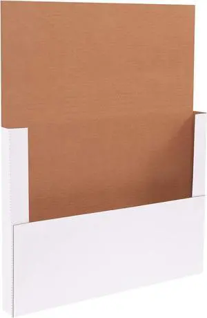Aviditi White Corrugated Cardboard Easy-Fold Mailer Box, 24" L x 18" W x 2" H, Pack of 50, Crush-Proof, for Shipping and Mailing UPS, USPS and FedEx