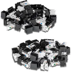TRENDnet Cat6 RJ45 Keystone Jack 50-Pack Bundle, Compatible with Cat5,Cat5e,Cat6 Cabling, Recommended Use with The TC-KP24, TC-KP48 or TC-KP12V (Sold Separately), Black,TC-K50C6BK