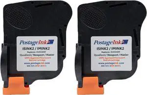 PostageInk.com ISINK2 / IMINK2 / Sure.Jet # 4145144H Non-OEM Ink Cartridge Replacements for IS280 and IM280 Machines, Pack of 2