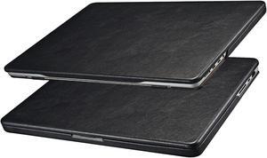MacBook Pro 16 Case (2021-2023), ICARER Premium Leather Case for Model 2023 2022 2021 Release M2 A2780 A2485 M1 Pro/Max, with Touch Bar & Touch ID Compatible for Apple MacBook Pro 16inch (Black)